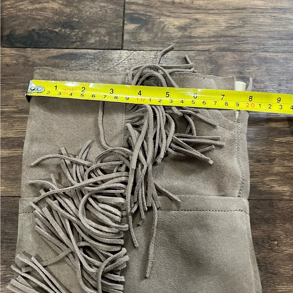 Steve Madden Tan Suede Fringe Over the‎ Knee Boots Sz. 6.5